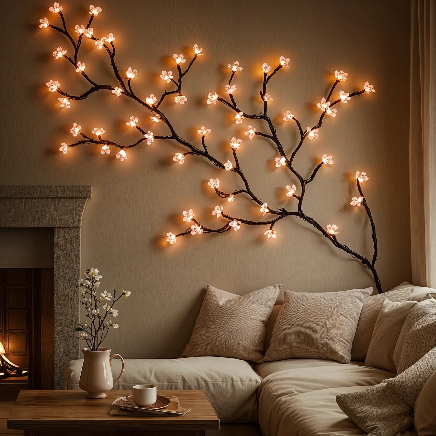 DIY Sakura Bloom Lamp With Flexible Branches For Cozy And Romantic Decor
