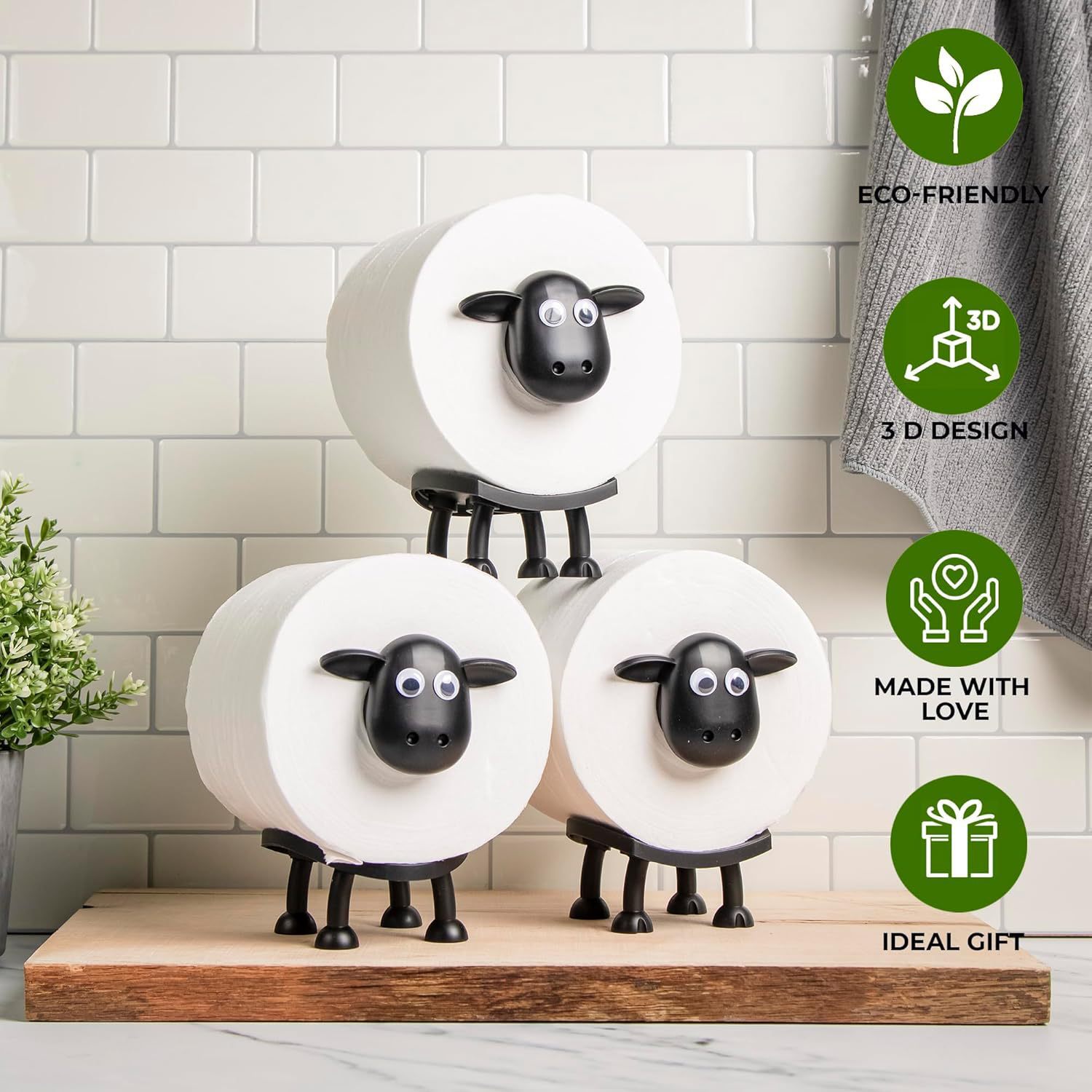 Creative Funny Sheep Toilet Paper Holder For Bathroom Decor
