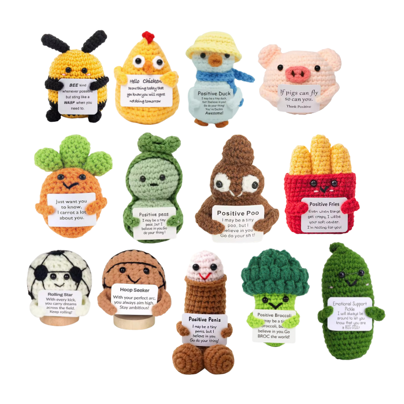 ⚡Flash Sale⚡Mini Cute Positive Energy Crochet Doll