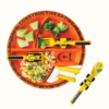 Creative Dinneractive Eating Plate and Utensil Set For Picky Kids