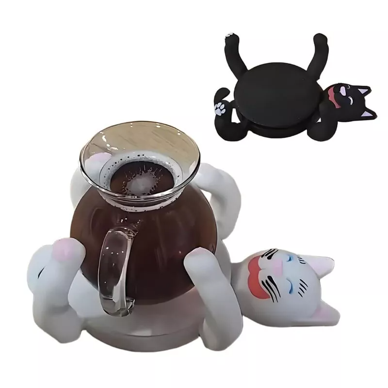 ⚡️Limited Stock⚡️New Creative Funny Lazy 3D Print Cat Coasters