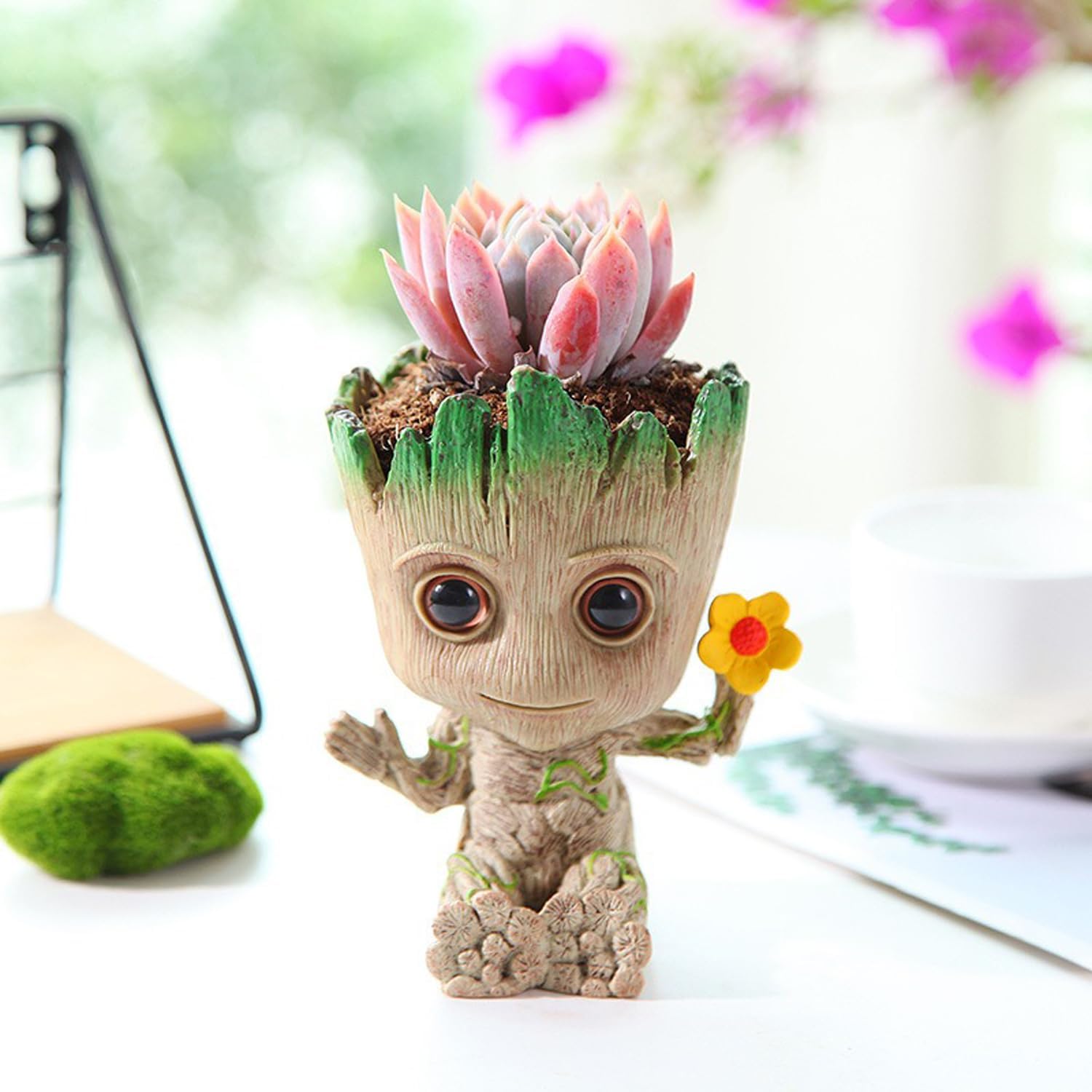 Multi-Use Baby Groot Flowerpot For Plants, Pens, And Home Decor