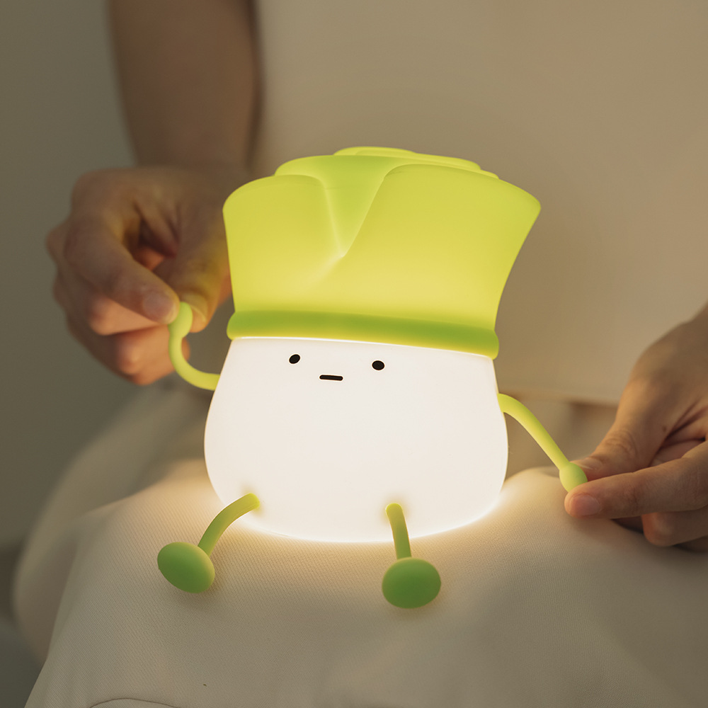 Cute Tapping Vegetable Lights: Broccoli, Onion & Cabbage Design