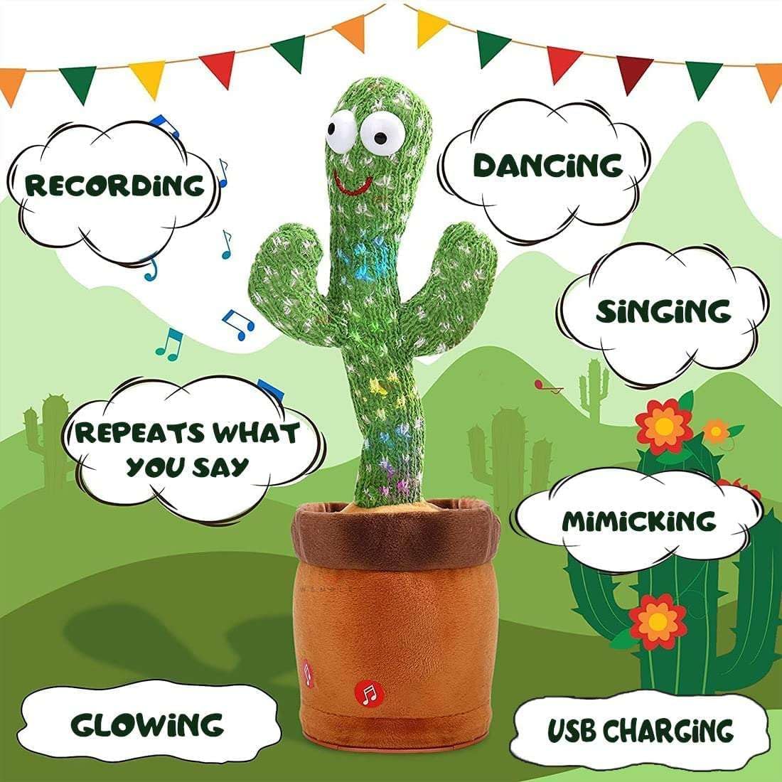 Sunny Recording & Repeating Cactus Toy