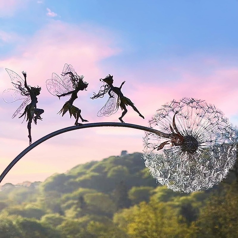 Dancing Elf Fairy Statue for Enchanted Gardens