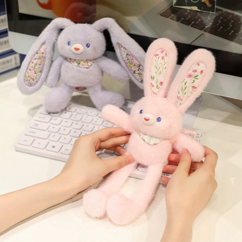 Cute Pulling Floral Bunny, Fun Interactive Plush Toy - Image 7