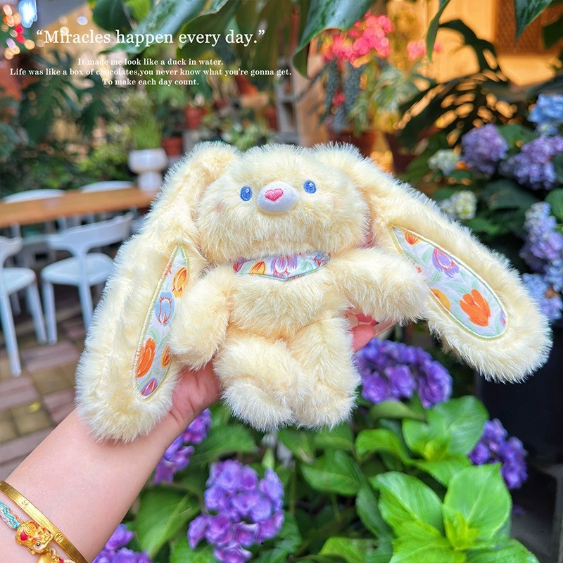 Cute Pulling Floral Bunny, Fun Interactive Plush Toy - Image 10