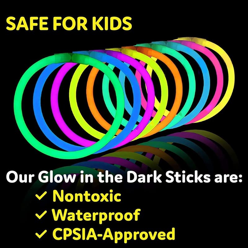 100-Pack Bright Waterproof Glow Sticks for Summer Parties - Image 3