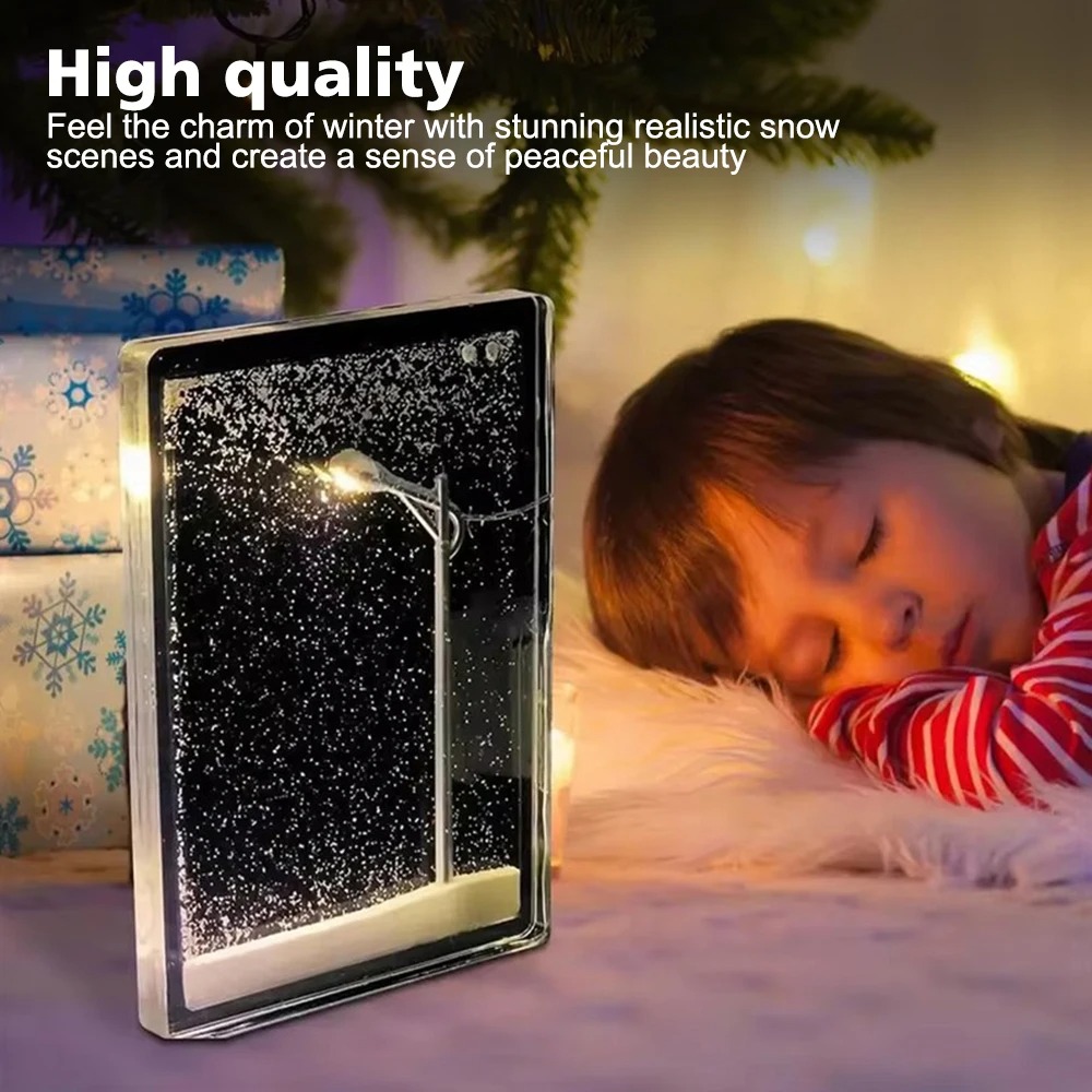Flowing Snowy Night Lamp, Handmade DIY Gift - Image 4