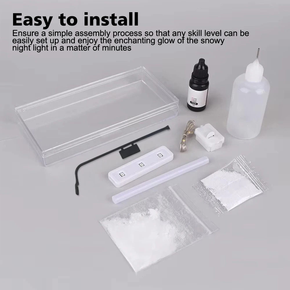 Flowing Snowy Night Lamp, Handmade DIY Gift - Image 12