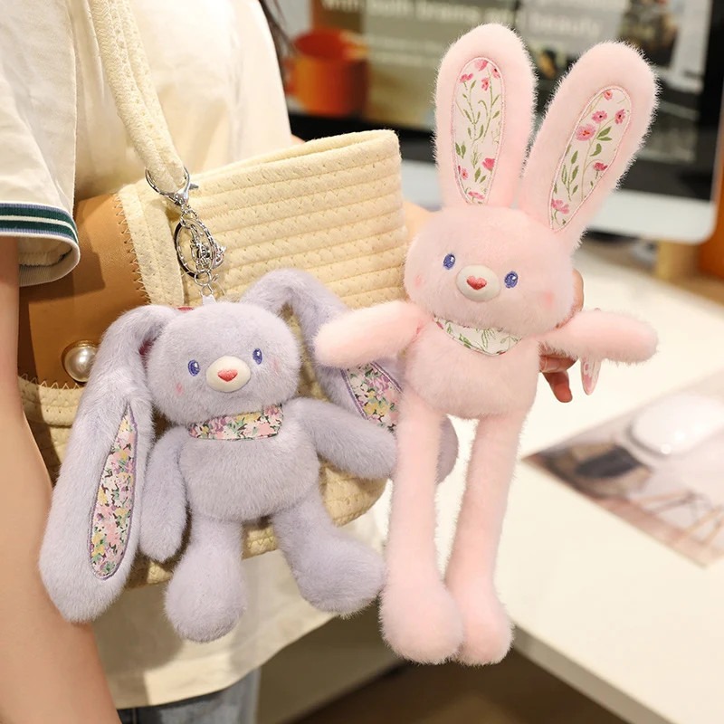 Cute Pulling Floral Bunny, Fun Interactive Plush Toy - Image 6