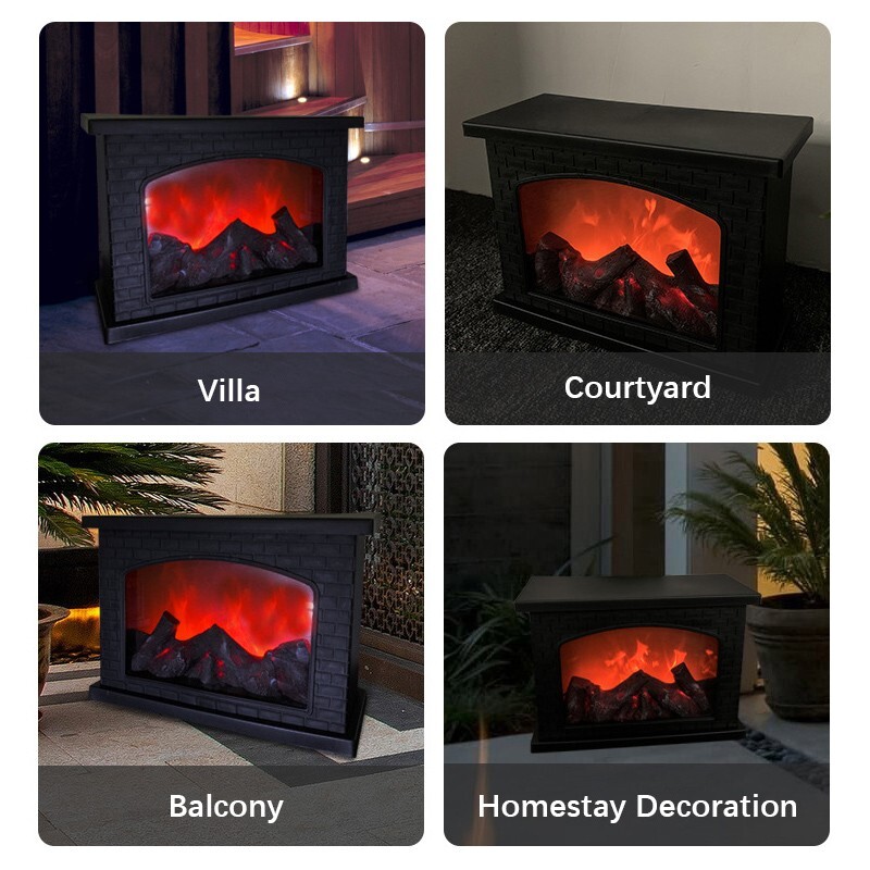 Retro Atmosphere Decoration Simulated Fireplace Lamps - Image 12