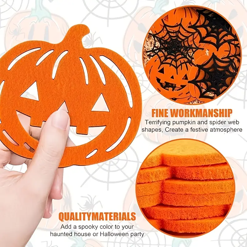 Halloween Acrylic Horror Cup Mat Spider Web Coasters - Image 10