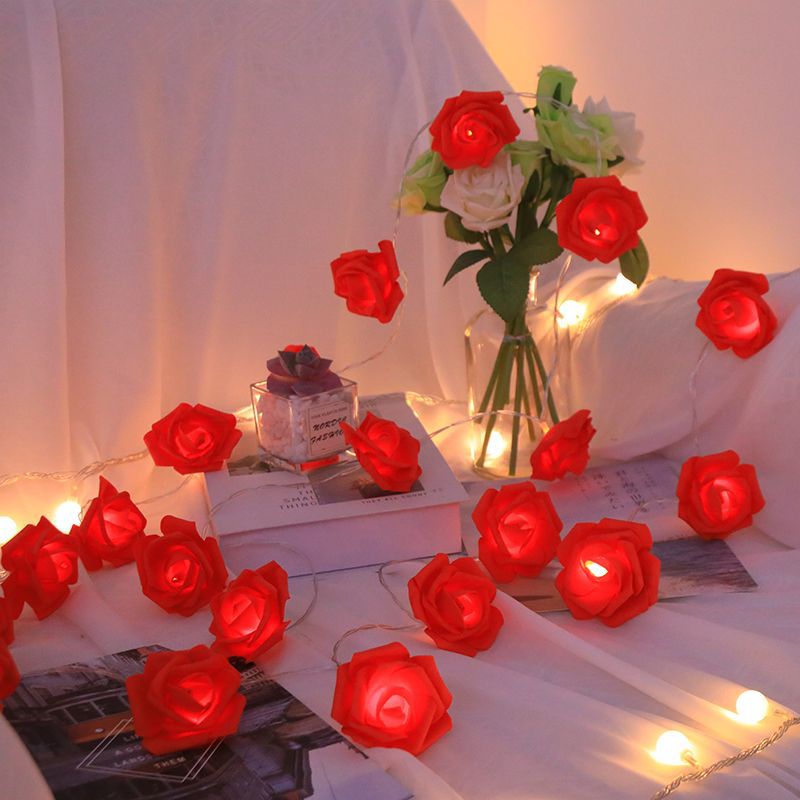 Romantic Home Decoration LED Simulation Rose Lights String - Image 3