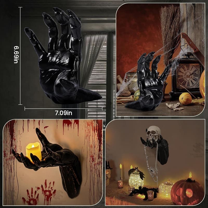 Halloween Night Creepy Wall Hands Decor - Image 7
