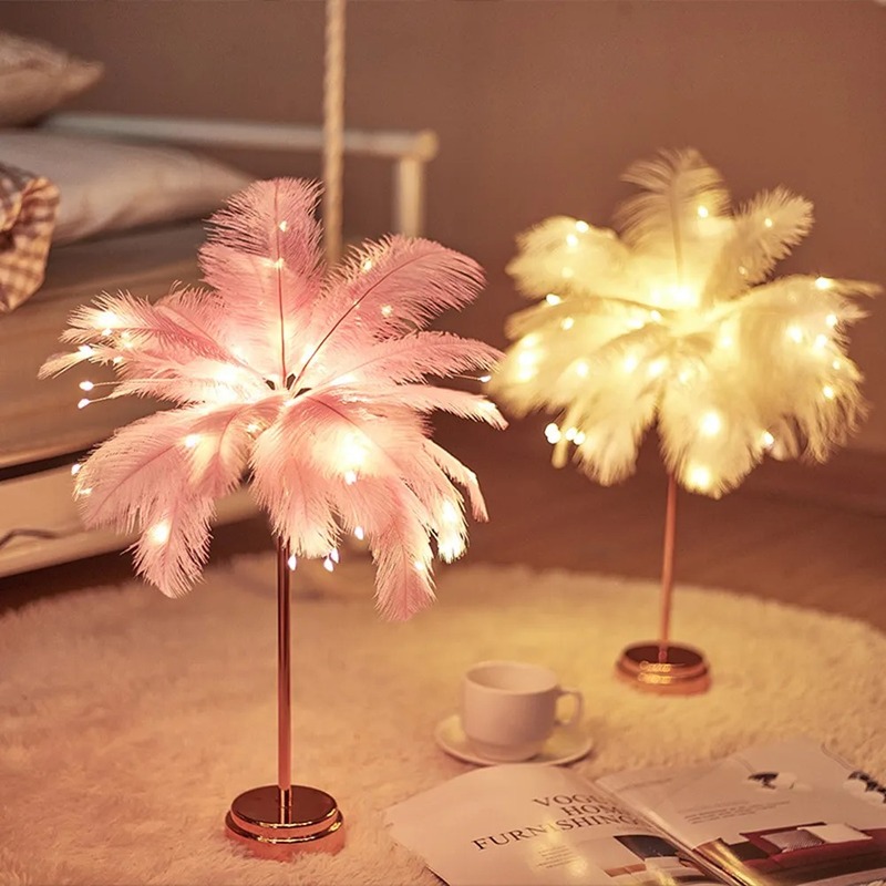 The Statement Feather Table Lamp for Fairy-Lit Spaces