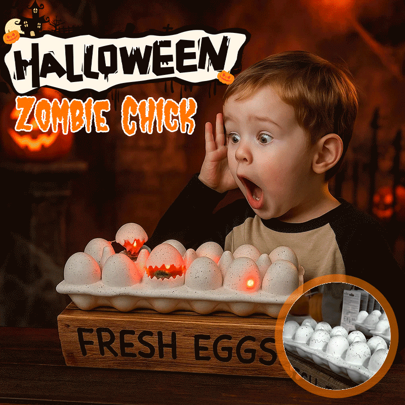 🐣FREE SHIPPING👿 Creepy Animated Deviled Eggs Halloween Zombie Chick