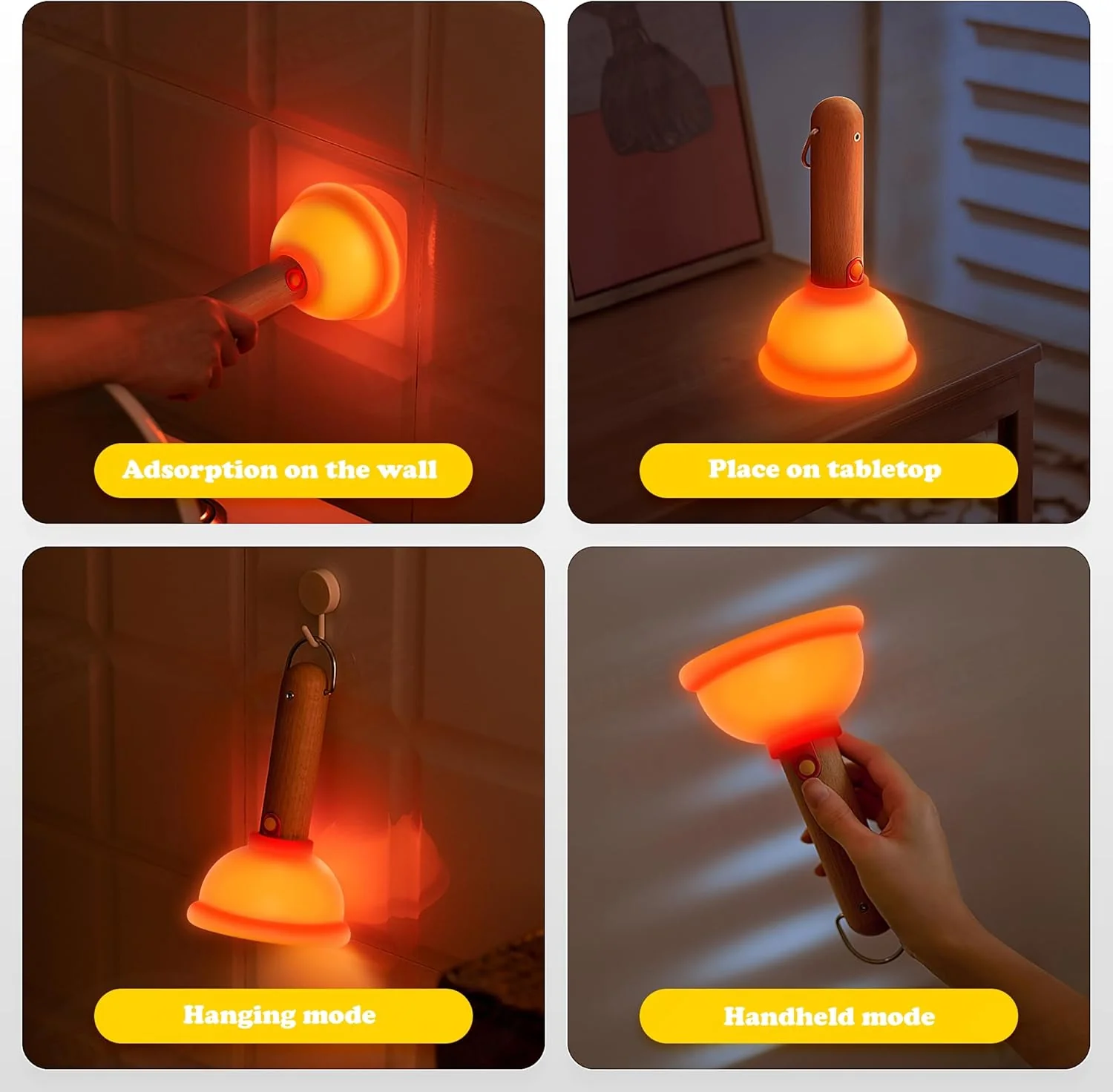 Funny & Creative Toilet Plunger Night Light - Image 9