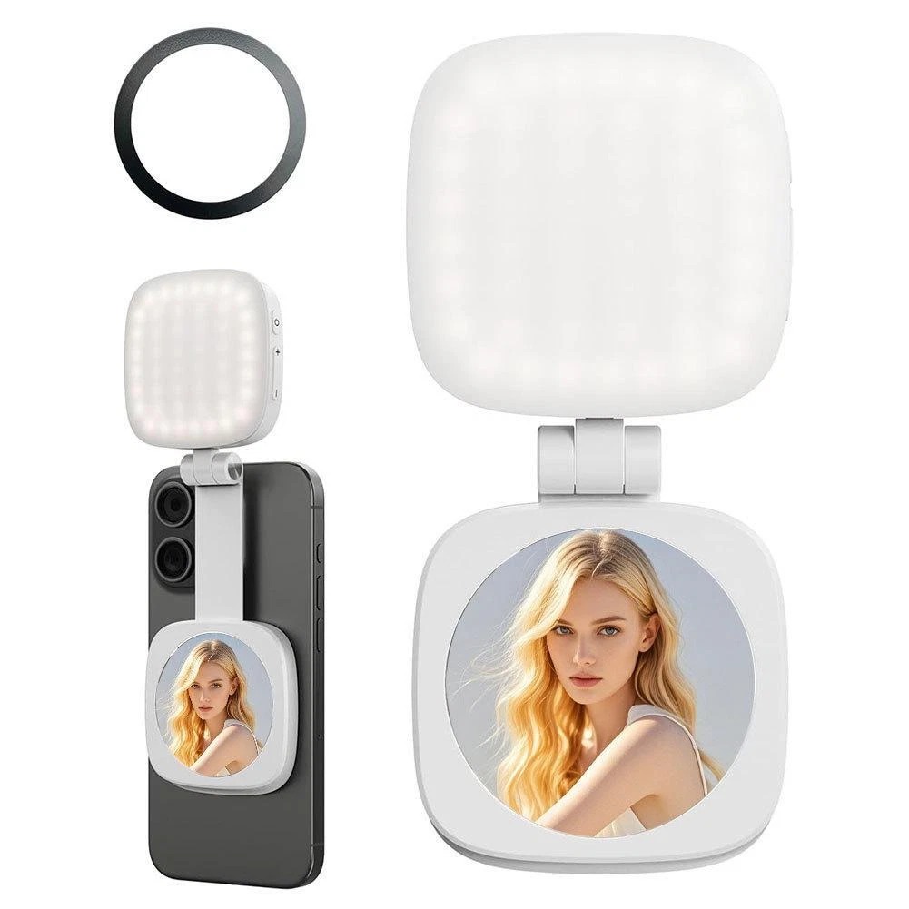 360° Rotation Magnetic Phone Selfie Mirror Light