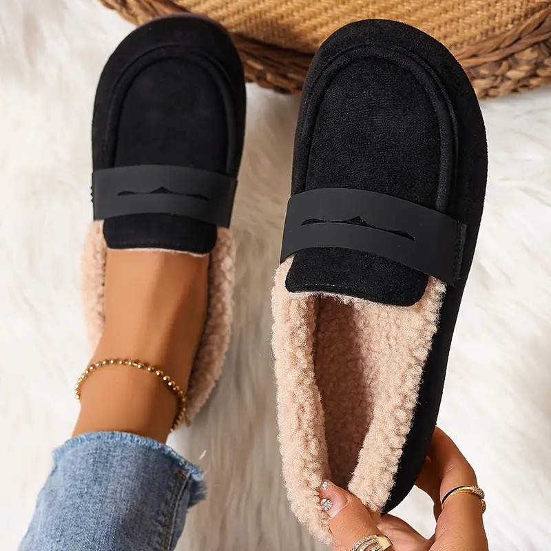 💥Hot Special Discount 60% OFF💥 Women’s Casual Lambswool Slip on Loafers: Soft Sole & Warm Cozy Feel
