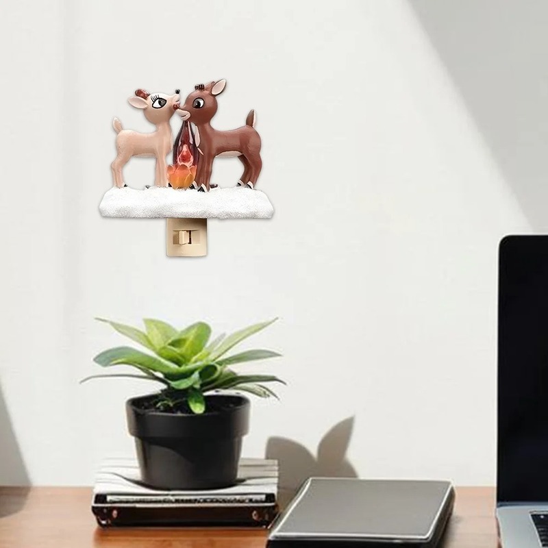 LED Warm Glow Lovely Christmas Reindeer Nightlight - Image 8