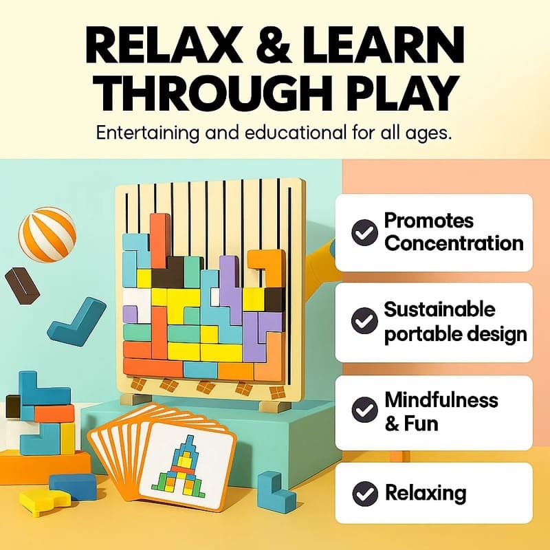 Brain Teaser Wooden Puzzle Board - Image 2