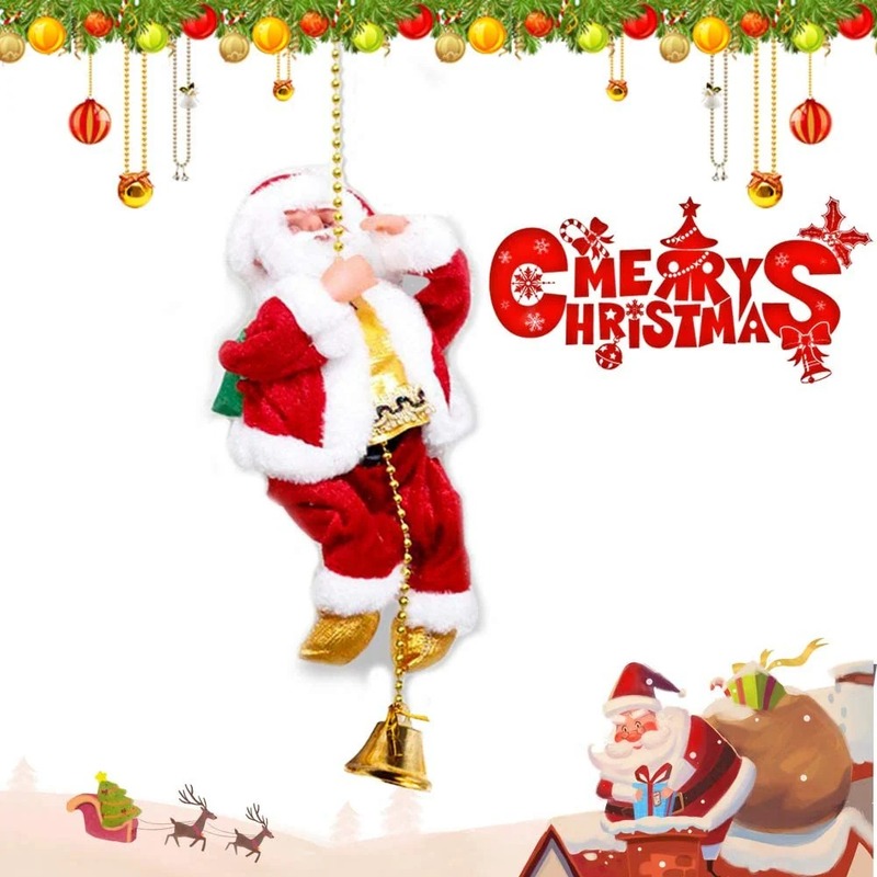 Electric Musical Climbing Santa Christmas Decoration
