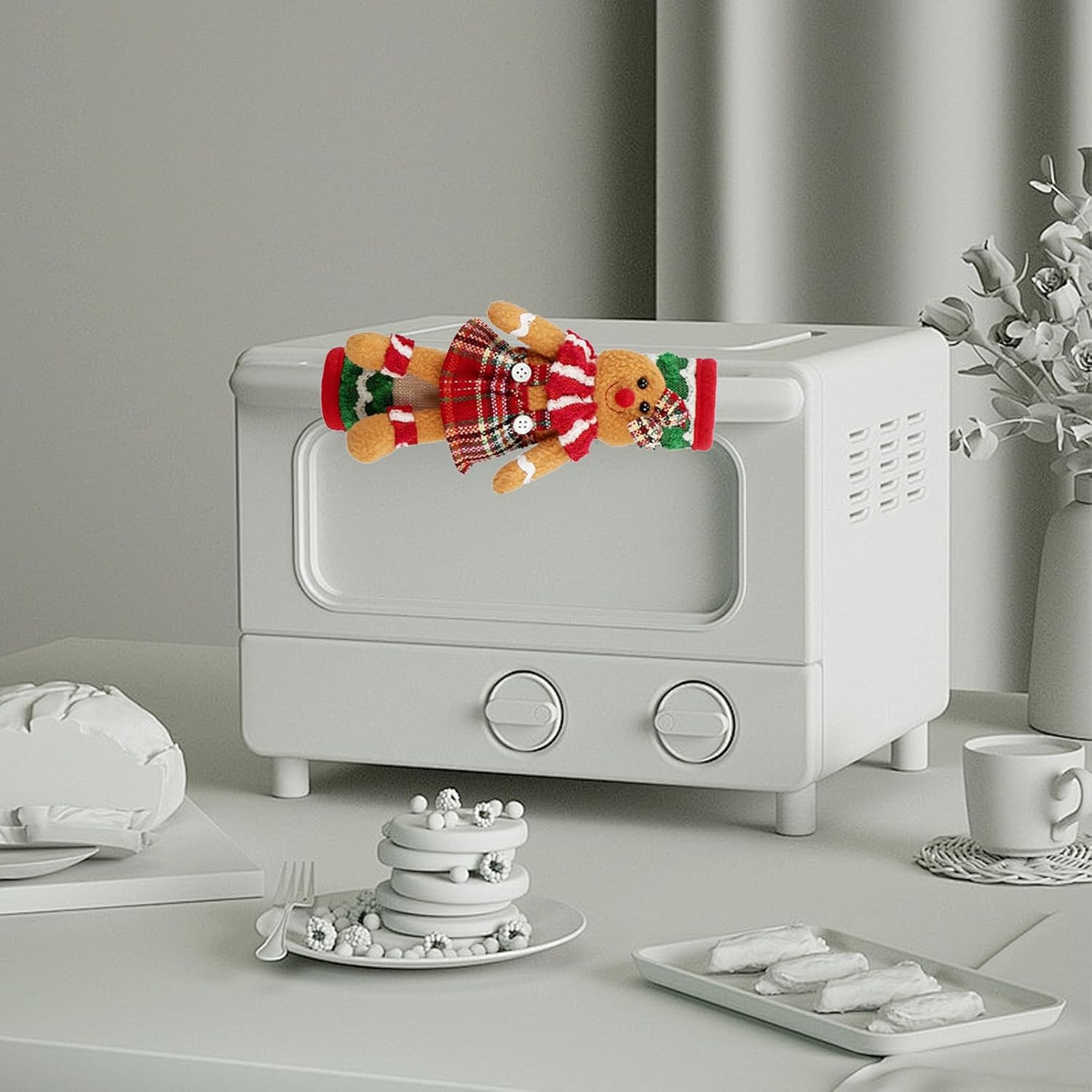 2 PCS Christmas Handle Covers for Fridge, Microwave and Cabinet Door - Image 5