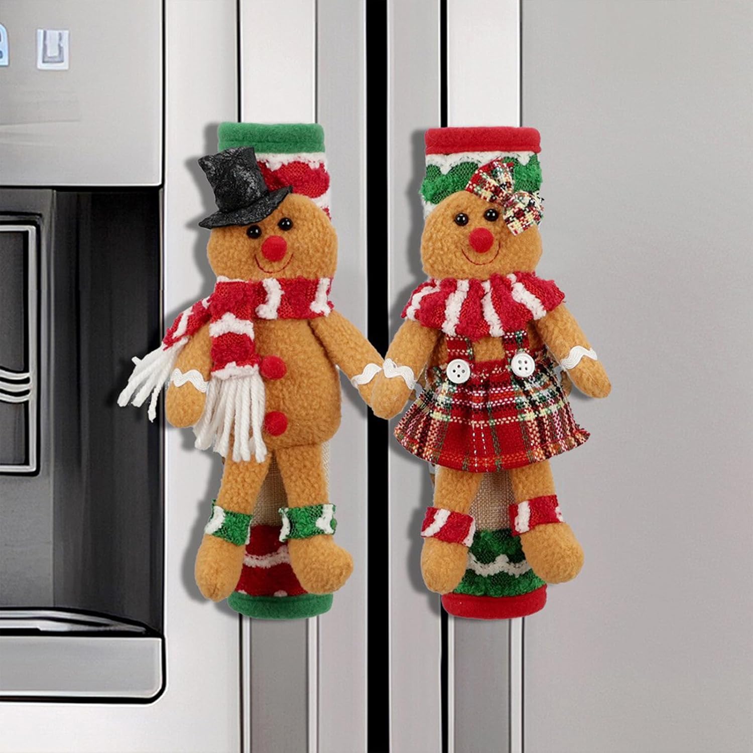 2 PCS Christmas Handle Covers for Fridge, Microwave and Cabinet Door - Image 4