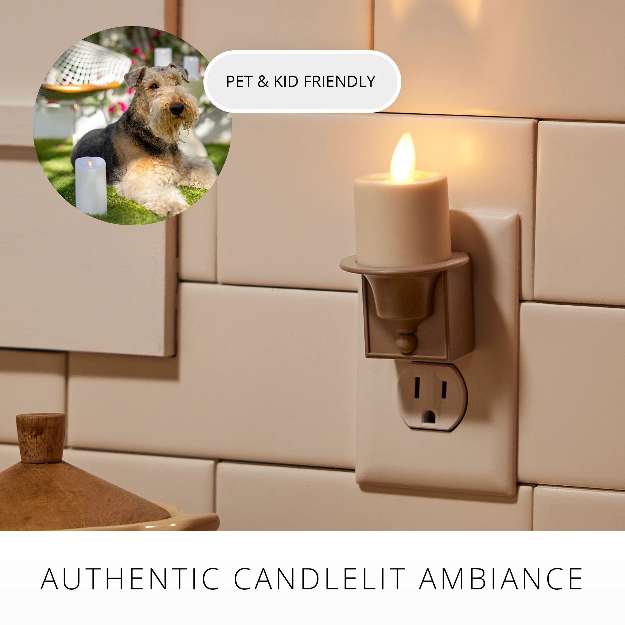 2 PCS Plug into Wall Flameless Candle Sensor Night Light - Image 9