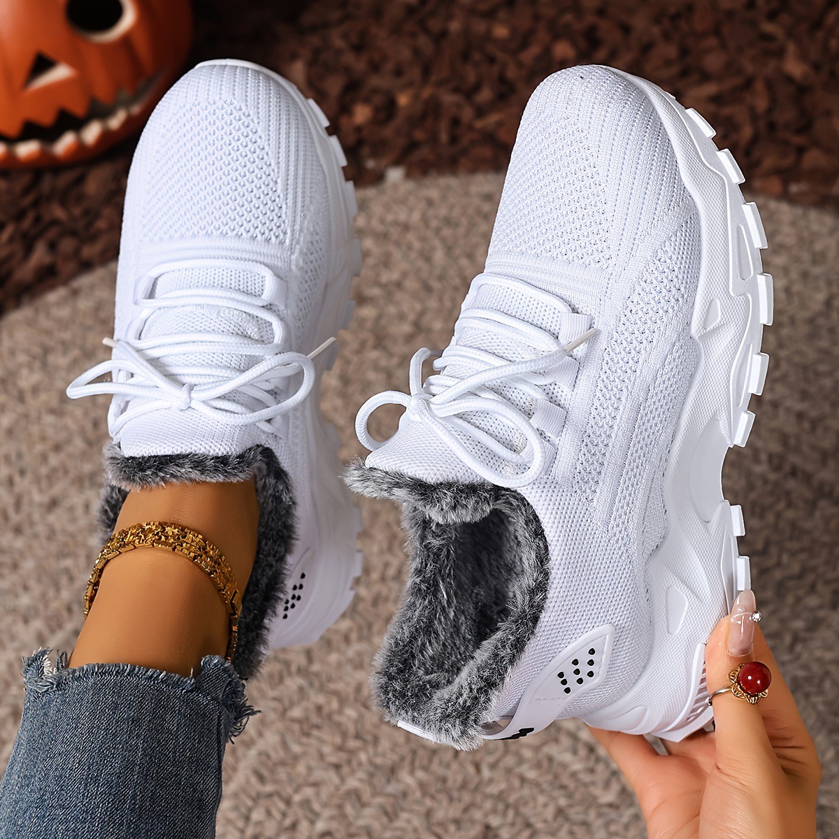 ✅👟 Women's Winter Warm Fleece Orthopedic Sneakers